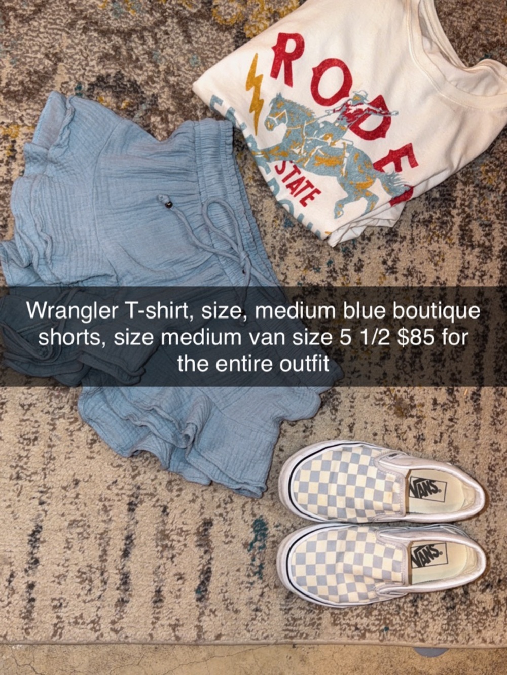 Wrangler White Tee with Red & Gold Rodeo Graphic super cute bundle for the rodeo